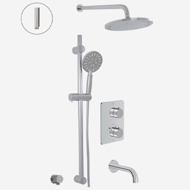 VIA DANTE Thermostatic shower system – 3 functions