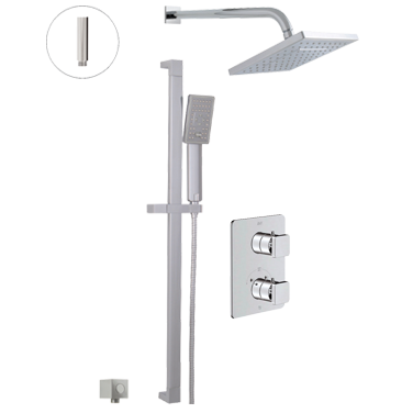 RIGA Thermostatic shower system – 2 functions